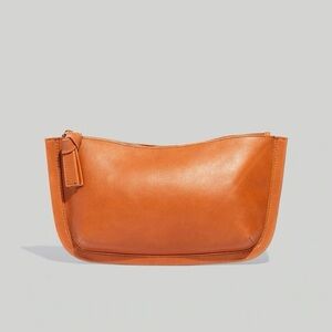 Madewell Bag Leather Sydney Clutch Zip Wallet Burnished Caramel NEW